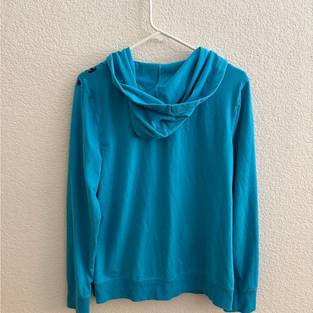 Tek Gear Turquoise Jacket with Black Floral Accents - Picture 2 of 3